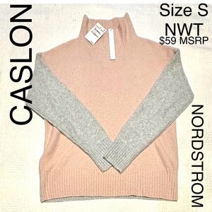 CASLON Mock Sweater Pullover Turtleneck Cloudy Soft Color Block Fall Winter ❄️